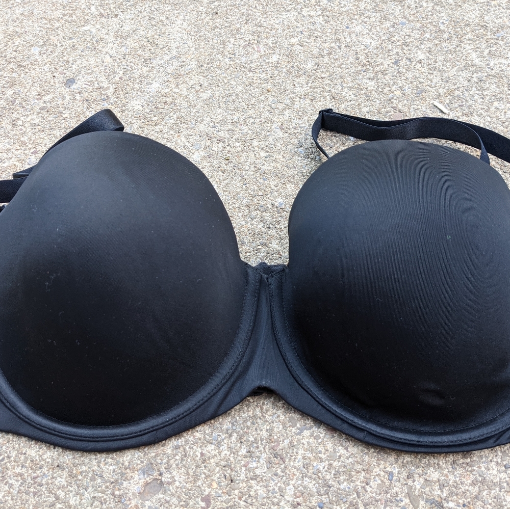 Cacique Black Multi Way Strapless Bra Size 44d - Gem